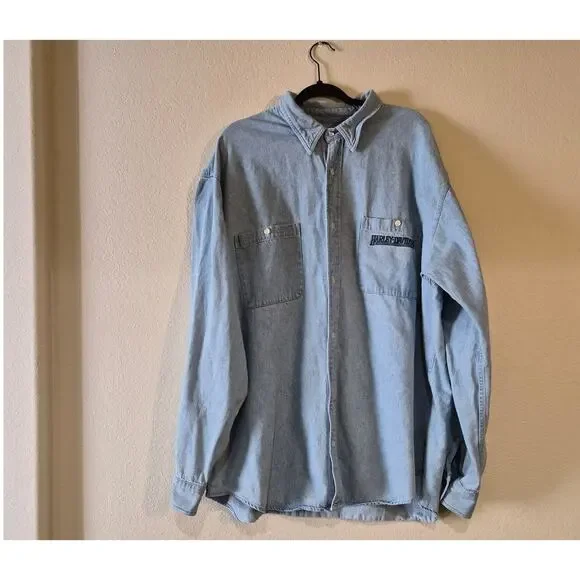 Vintage Harley Davidson Denim Shirt - Picture 3 of 7